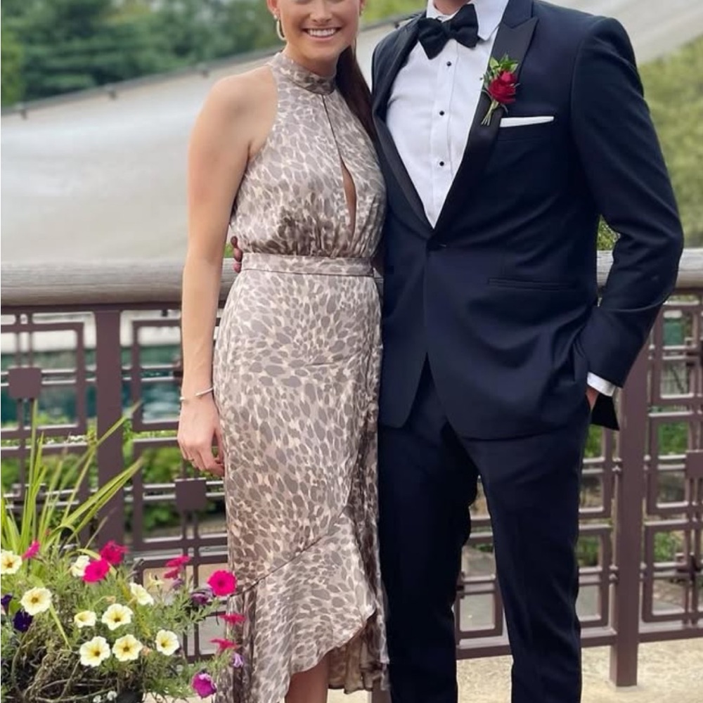 Leopard print cocktail dress